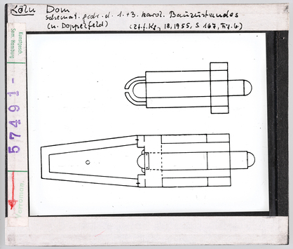 Vorschaubild Köln: Dom, Schema des 1. u. 3. karolingischen Bauzustandes 